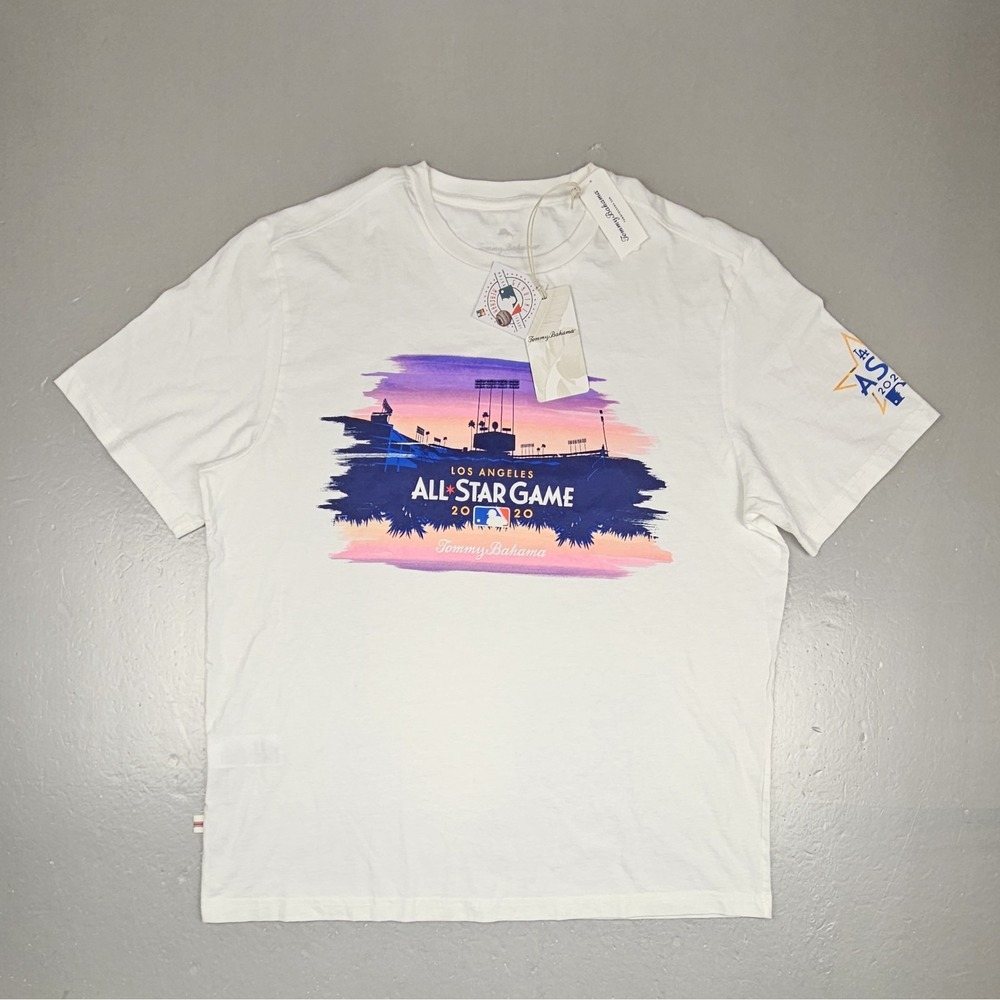 Tommy Bahama Los Angeles 2020 All Star Game T-Shirt Mens XL White MLB NWT
